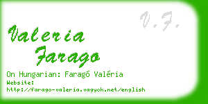 valeria farago business card