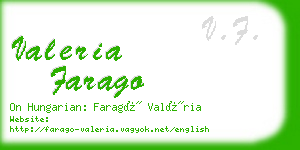 valeria farago business card